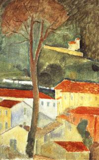 Amedeo Modigliani landscape at cagnes oil painting image